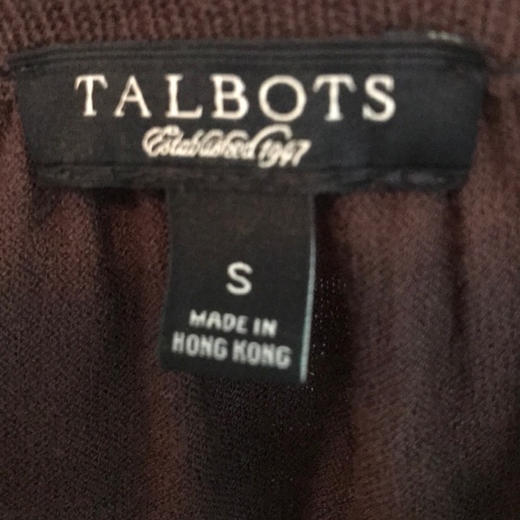 Talbots chocolate brown flowy short cardigan - Picture 3 of 3